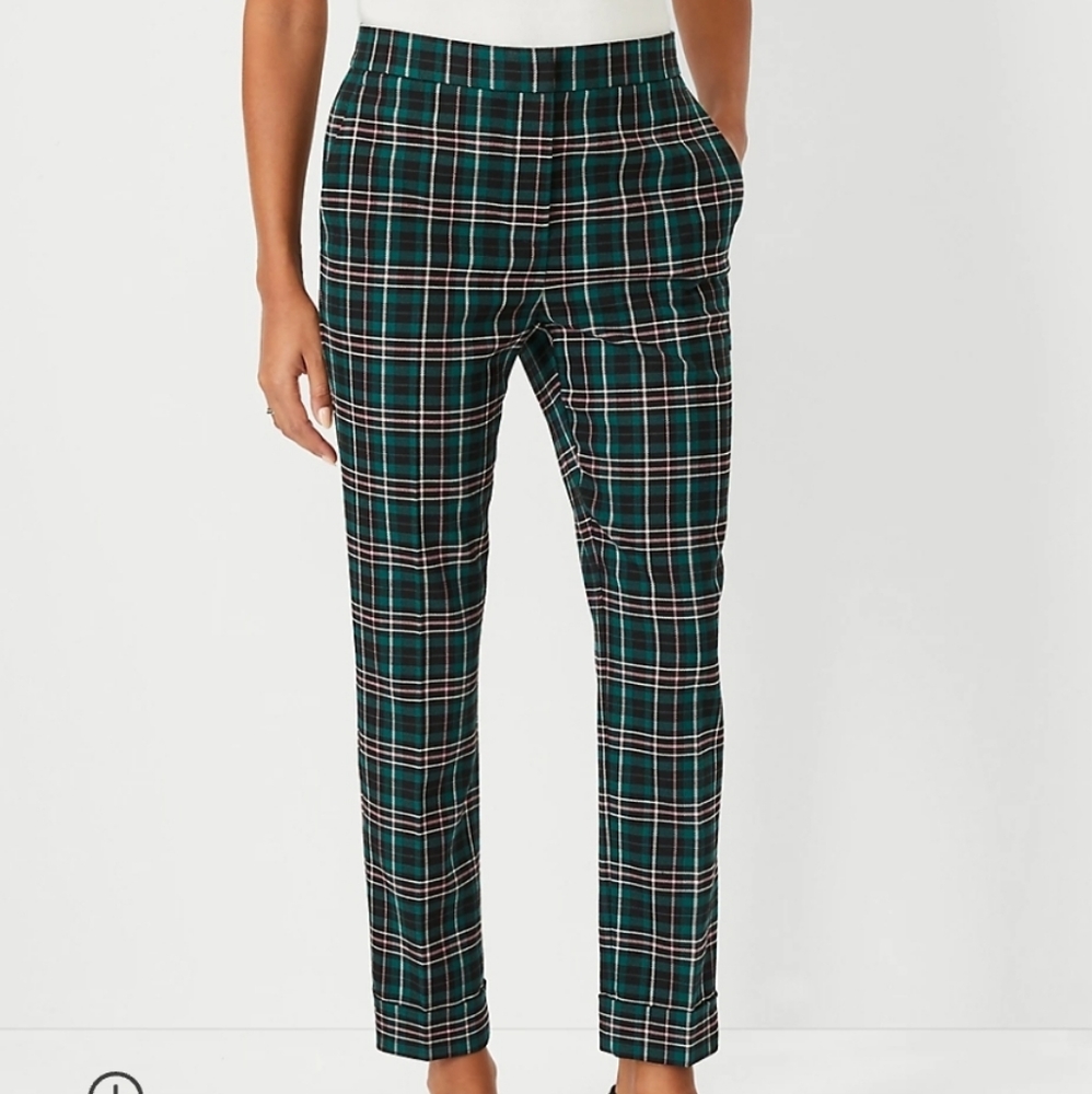 Ann Taylor plaid high waist pants
